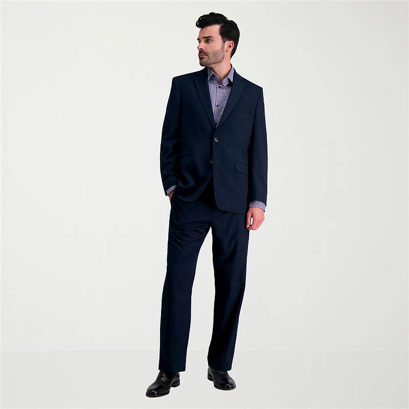 Haggar JMH Herringbone Mens Stretch Fabric Classic Fit Suit Jacket