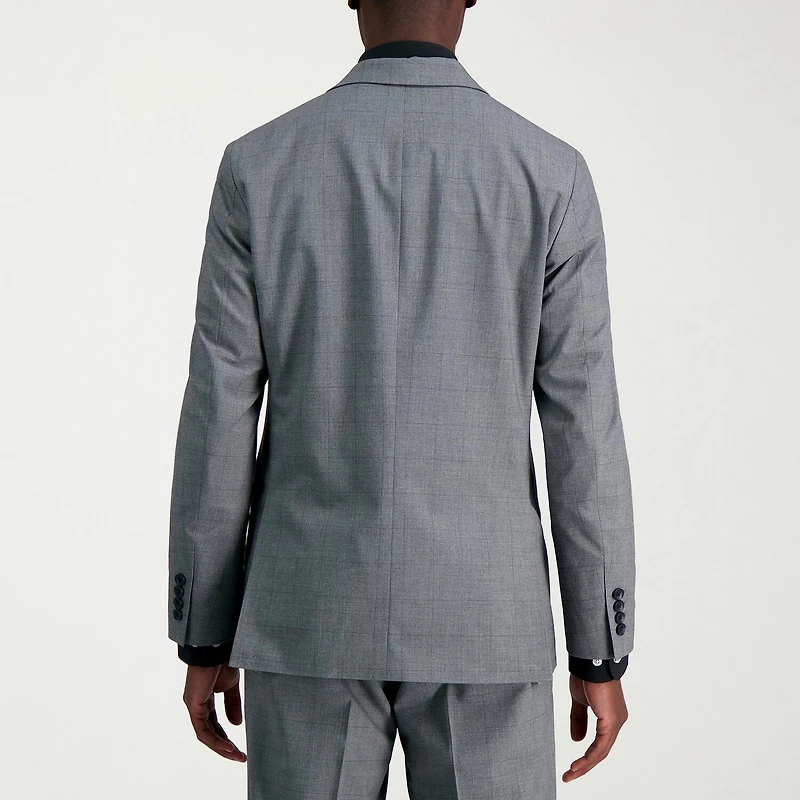 Haggar JMH Glen Mens Stretch Fabric Slim Fit Plaid Suit Jacket