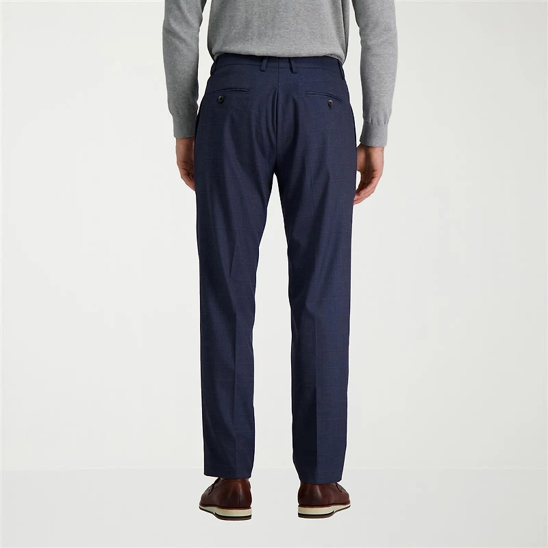 Haggar JMH Tailored Windowpane Mens Modern Fit Flat Front Suit Pant