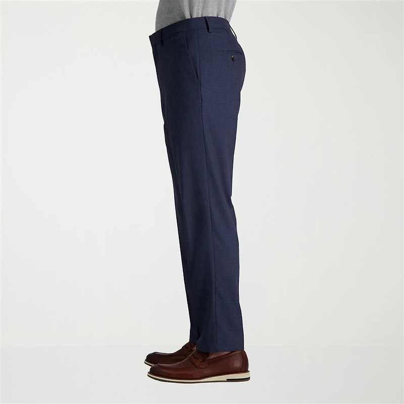 Haggar JMH Tailored Windowpane Mens Modern Fit Flat Front Suit Pant
