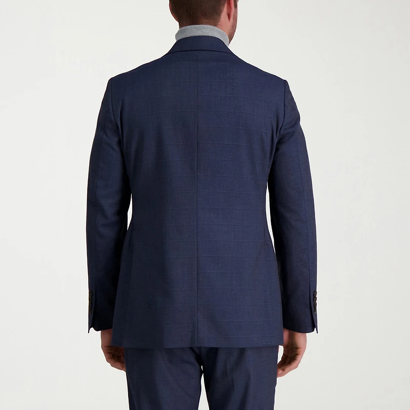 Haggar JMH Tailored Windowpane Mens Stretch Fabric Modern Fit Suit Jacket