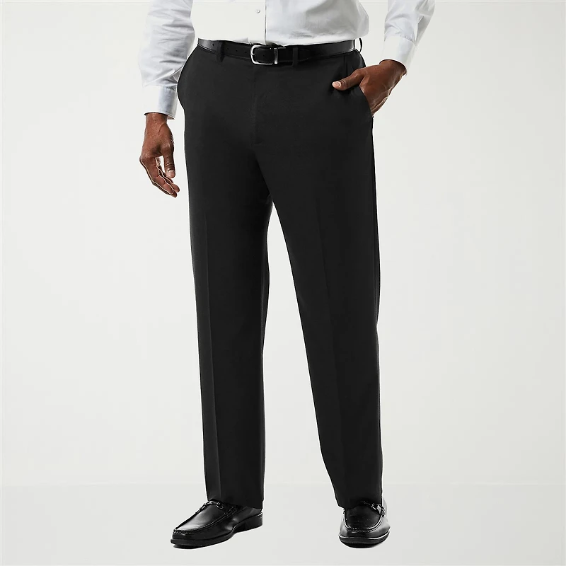 Haggar JMH Premium Stretch Sharkskin Mens Big Fabric Classic Fit Flat Front Suit Pant