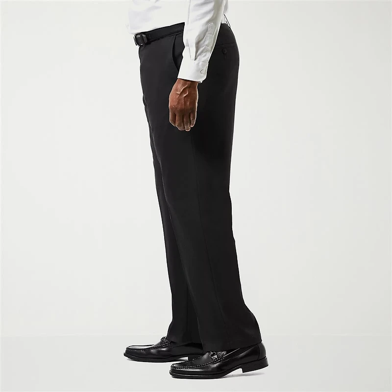 Haggar JMH Premium Stretch Sharkskin Mens Big Fabric Classic Fit Flat Front Suit Pant