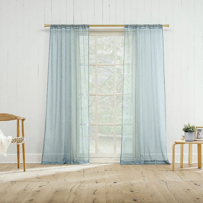 Constance Rod Pocket Sheer Set of 2 Curtain Panel