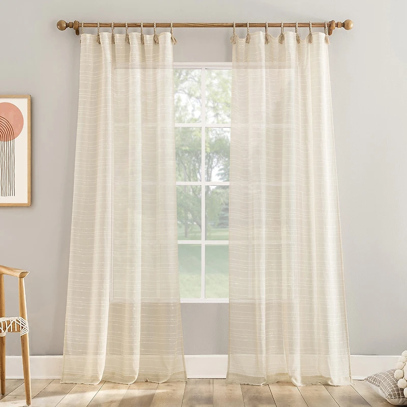 Mona Tab Top Sheer Set of 2 Curtain Panel