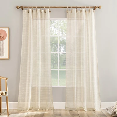 Mona Tab Top Sheer Set of 2 Curtain Panel