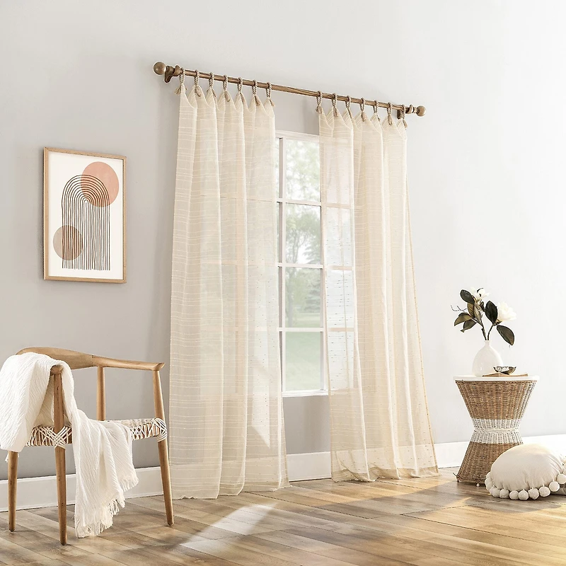 Mona Tab Top Sheer Set of 2 Curtain Panel