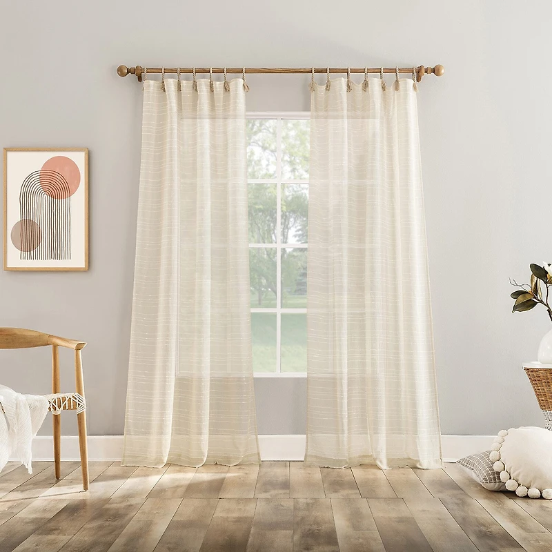 Mona Tab Top Sheer Set of 2 Curtain Panel
