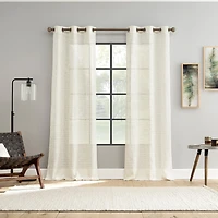 Hadden Grommet Top Sheer Set of 2 Curtain Panel