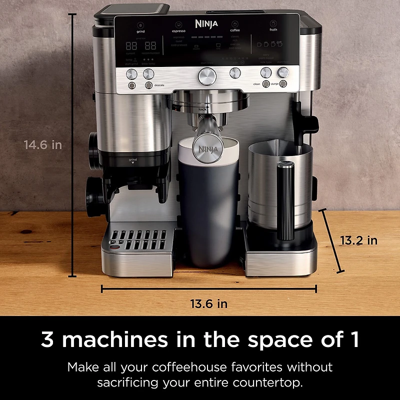 Ninja Luxe Café Premier Series 3-in-1 Espresso, Coffee and Cold Brew Machine