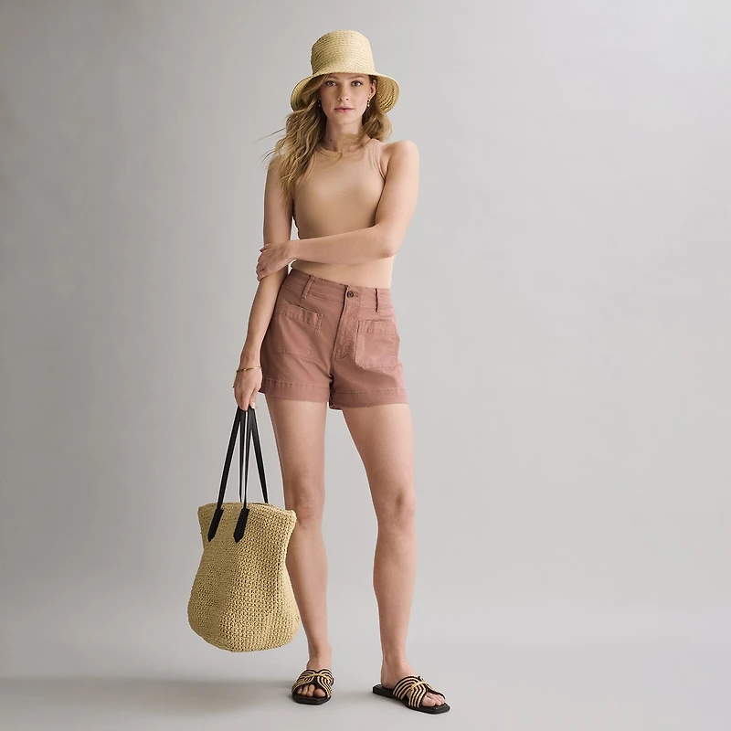 A.N.A Womens Straw Slide Sandals