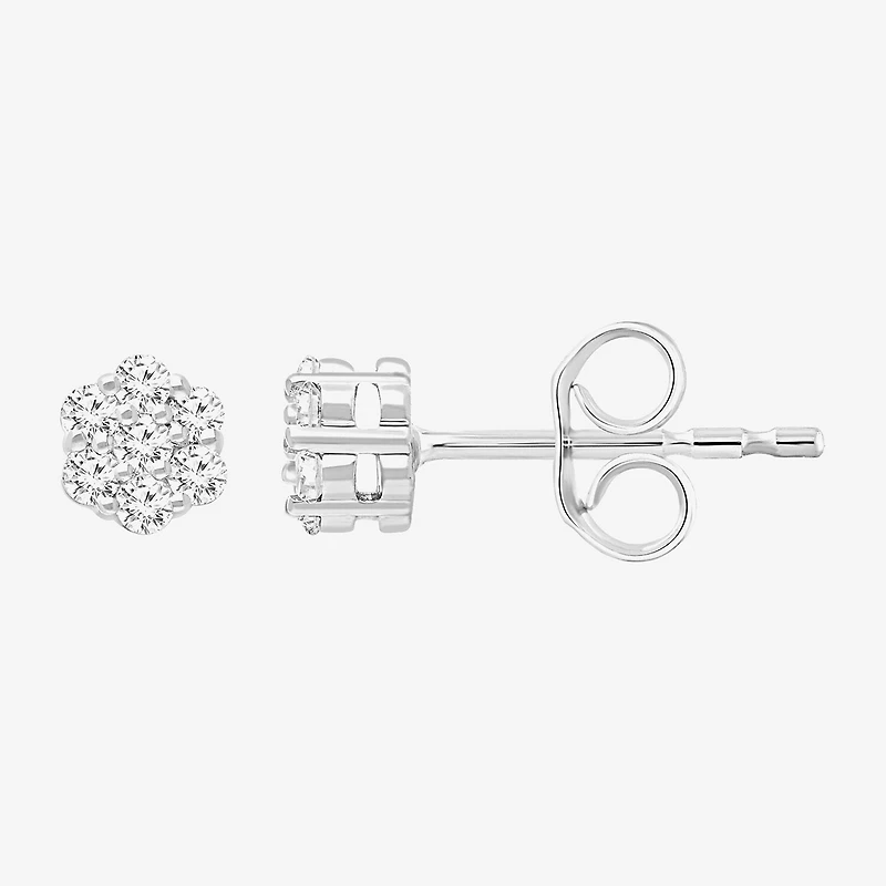 (I/Si2) 1/4 CT. T.W. Lab Grown White Diamond Sterling Silver 3.3mm Stud Earrings