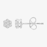 (I/Si2) 1/4 CT. T.W. Lab Grown White Diamond Sterling Silver 3.3mm Stud Earrings