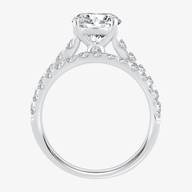 (H-I / SI1-SI2) Signature By Modern Bride Womens 2 1/2 CT. TW. Lab Grown White Diamond 14K Gold Round Bridal Set
