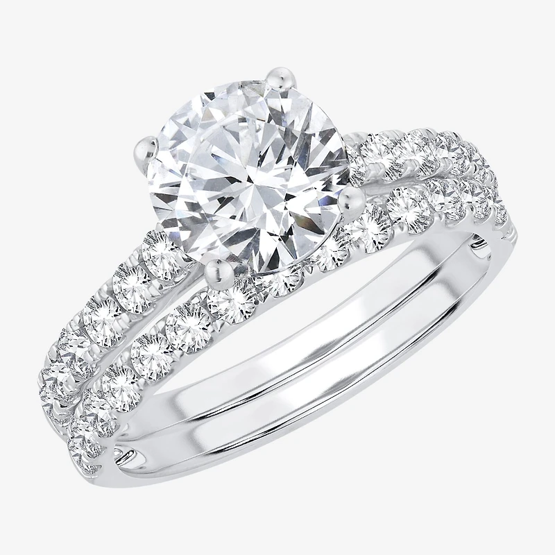 (H-I / SI1-SI2) Signature By Modern Bride Womens 2 1/2 CT. TW. Lab Grown White Diamond 14K Gold Round Bridal Set