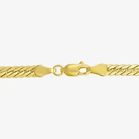 Made in Italy Womens 10K Gold 20 Inch Herringbone Chain Necklace