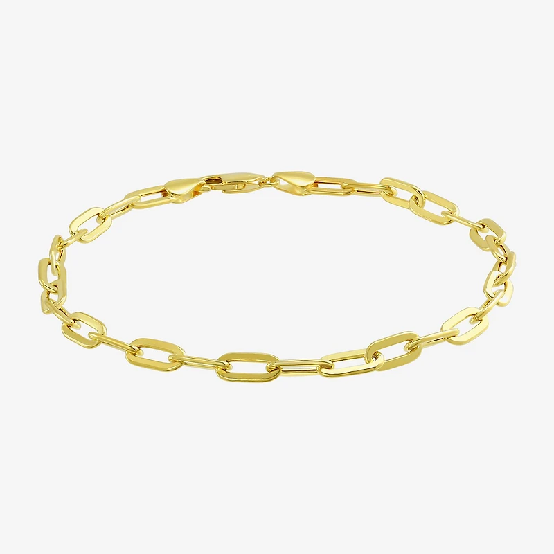 Gold Addiction Womens 10K Gold 7.5 Inch Semisolid Link Chain Bracelet