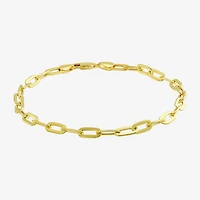 Gold Addiction Womens 10K Gold 7.5 Inch Semisolid Link Chain Bracelet