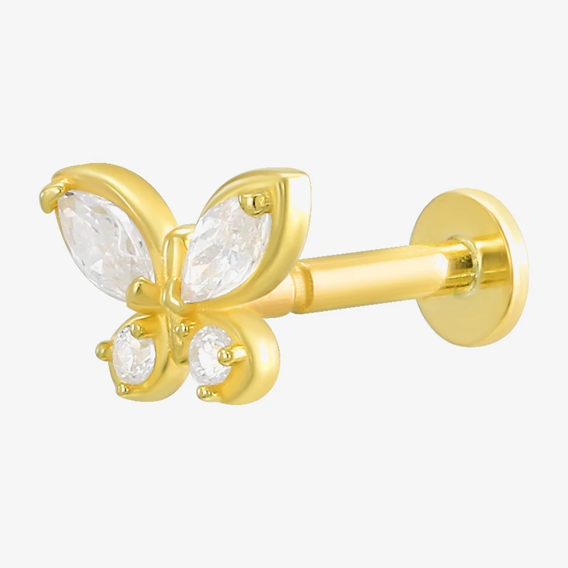 Gold Addiction Womens 10K Gold 8.7mm Star Single Earring