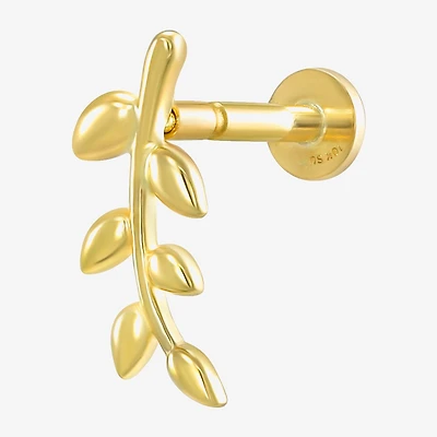 Gold Addiction Womens 10K Gold 7mm Single Earring