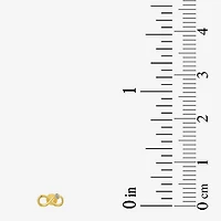 Gold Addiction Womens White Cubic Zirconia 10K Gold 6.5mm Infinity Single Earring