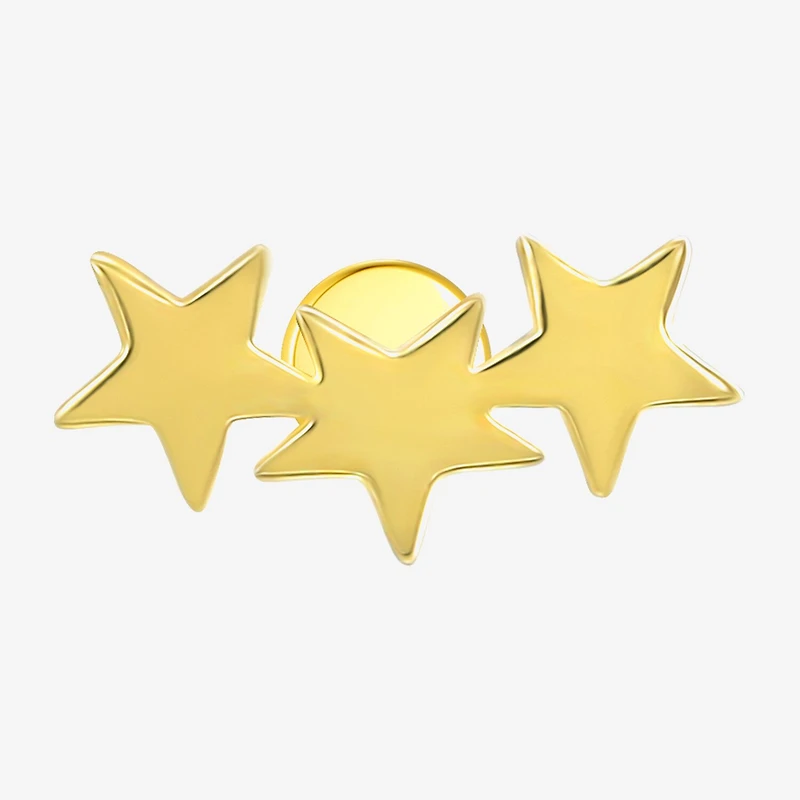Gold Addiction Womens 10K Gold 7mm Single Earring