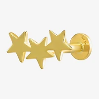Gold Addiction Womens 10K Gold 7mm Single Earring