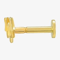 Gold Addiction Womens 10K Gold 7mm Single Earring