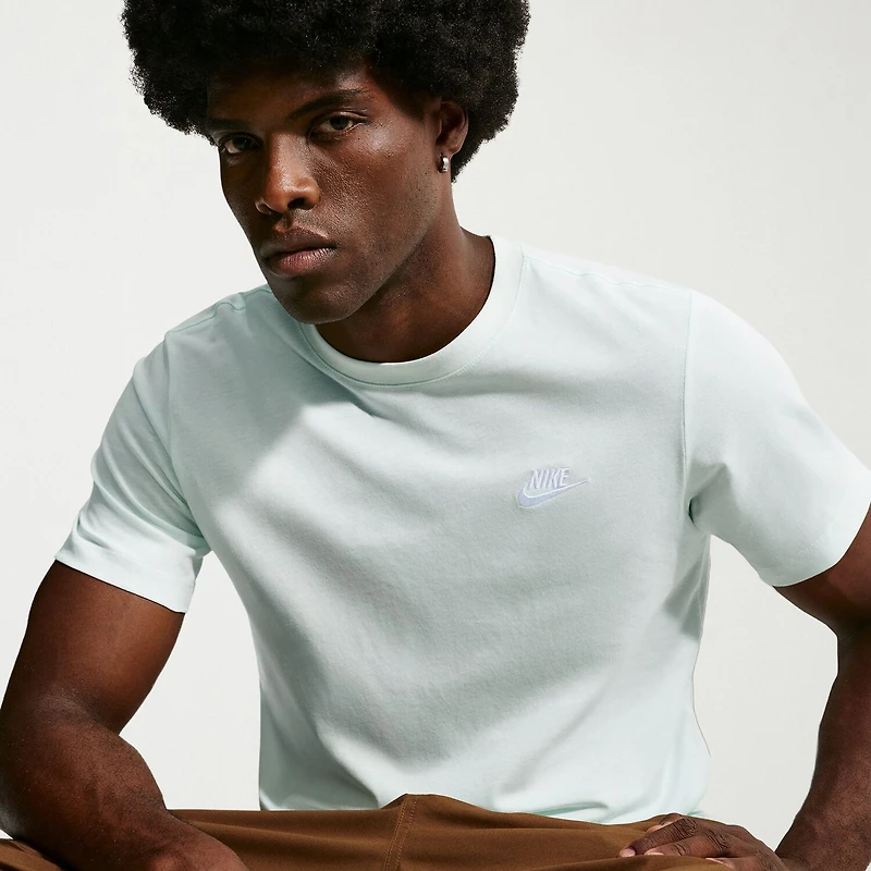 Nike Club Embroidered Logo Mens Crew Neck Short Sleeve Active Big and Tall T-Shirt