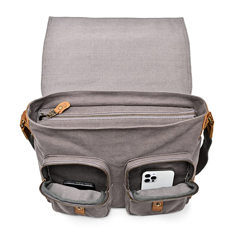 TSD Brand Valley Oak Messenger Bag