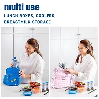 Fit & Fresh Cool Coolers Soft Ice 2pk Lunch Bag