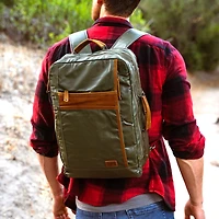 TSD Brand Madrone Coated Canvas Unisex Adult Backpack