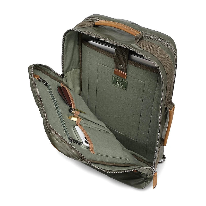 TSD Brand Madrone Coated Canvas Unisex Adult Backpack