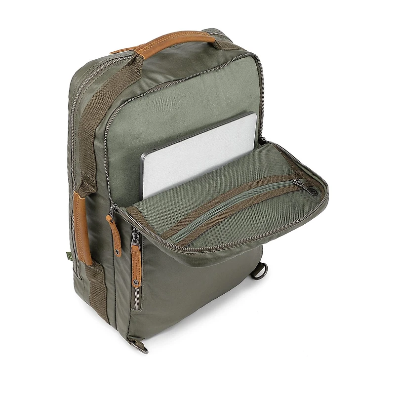 TSD Brand Madrone Coated Canvas Unisex Adult Backpack