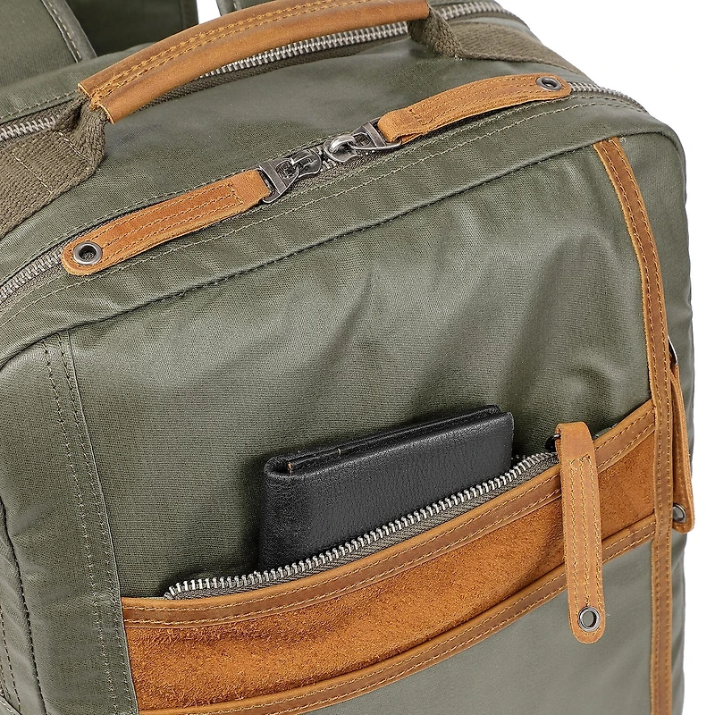 TSD Brand Madrone Coated Canvas Unisex Adult Backpack