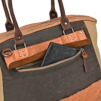 TSD Brand Tapa 2-Tone Satchel Messenger Bag