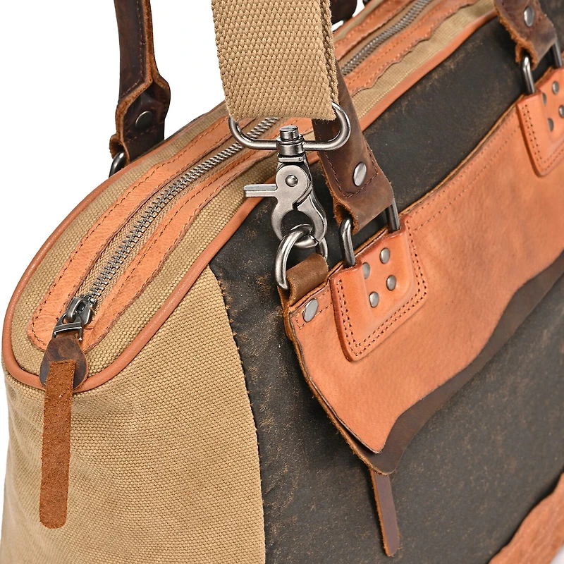 TSD Brand Tapa 2-Tone Satchel Messenger Bag