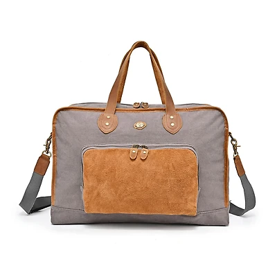 TSD Brand Valley Oak Convertible Weekender Duffel Bag