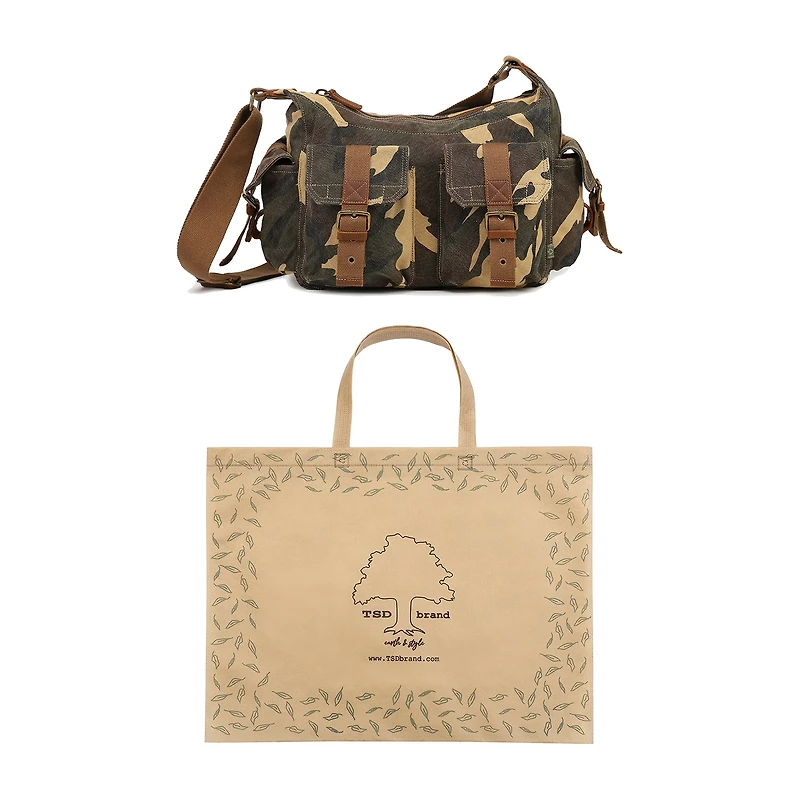 TSD Brand Leaf Hill Mail Bag Messenger Bag