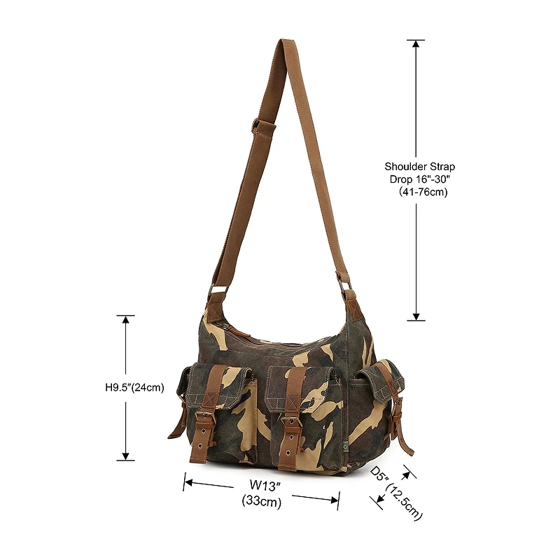 TSD Brand Leaf Hill Mail Bag Messenger Bag
