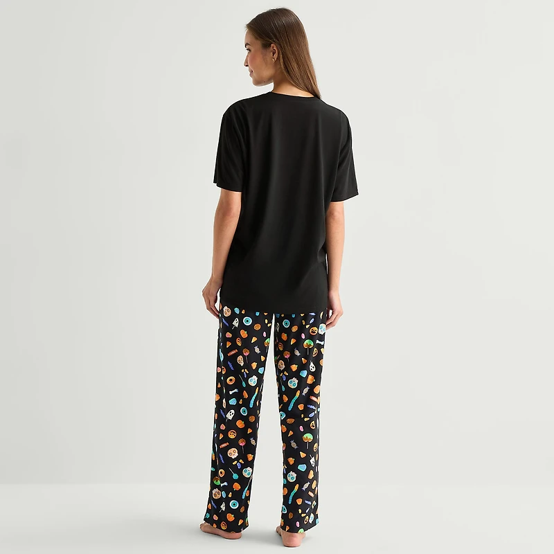 Mixit Unisex Adult Crew Neck Short Sleeve 2-pc. Pajama Set