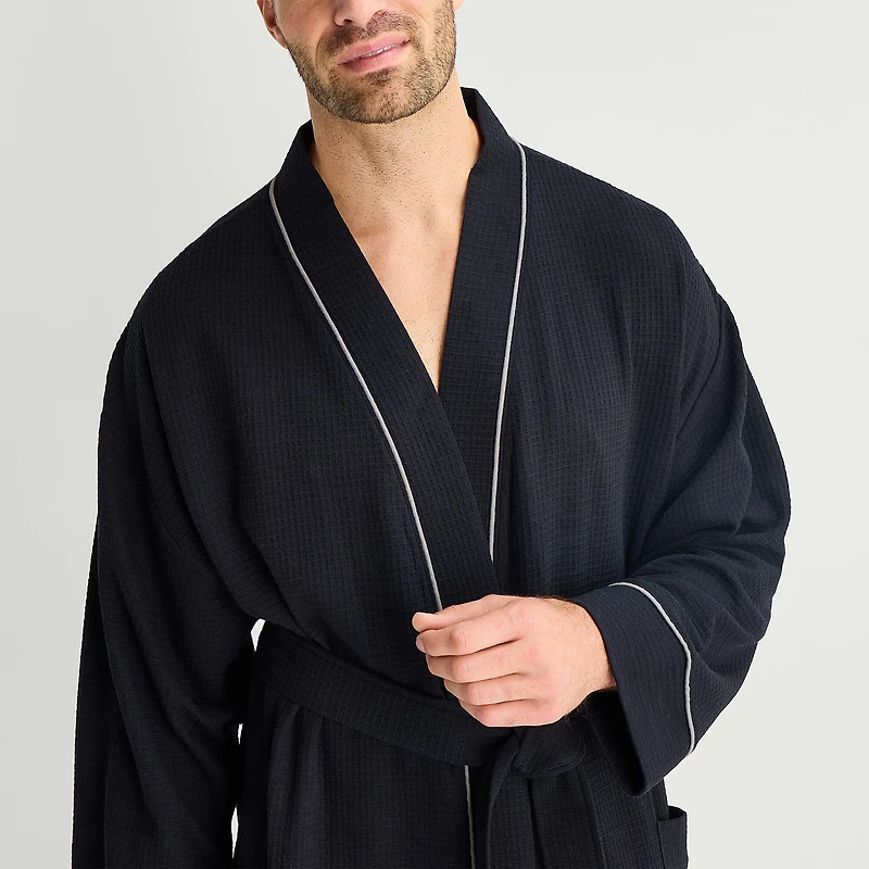 Stafford Waffle One Mens Long Sleeve Length Robe