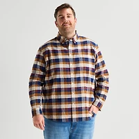 St. John's Bay Mens Long Sleeve Classic Fit Big and Tall Button-Down Shirt