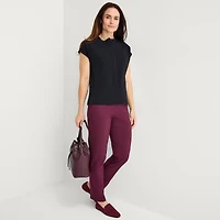 Liz Claiborne Womens Round Neck Short Sleeve Blouse