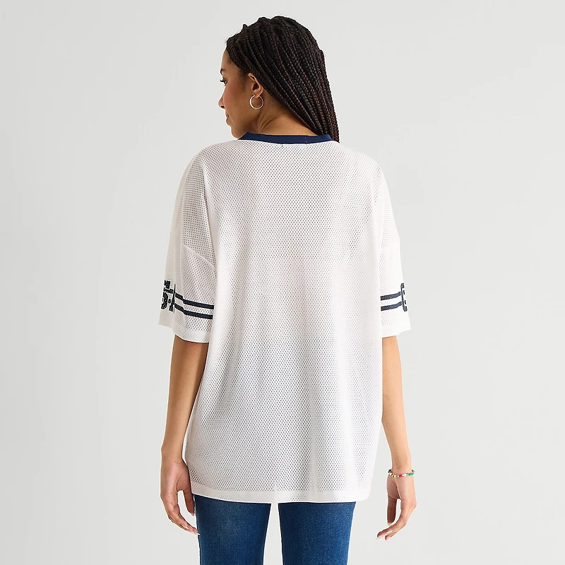 Forever 21 Womens Juniors V Neck Short Sleeve Jersey