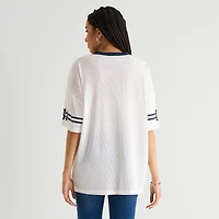 Forever 21 Womens Juniors V Neck Short Sleeve Jersey