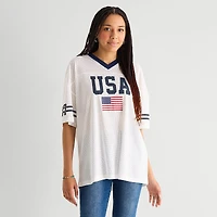 Forever 21 Womens Juniors V Neck Short Sleeve Jersey