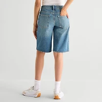 Arizona Supergirl Womens 12" Low Rise Juniors Denim Short