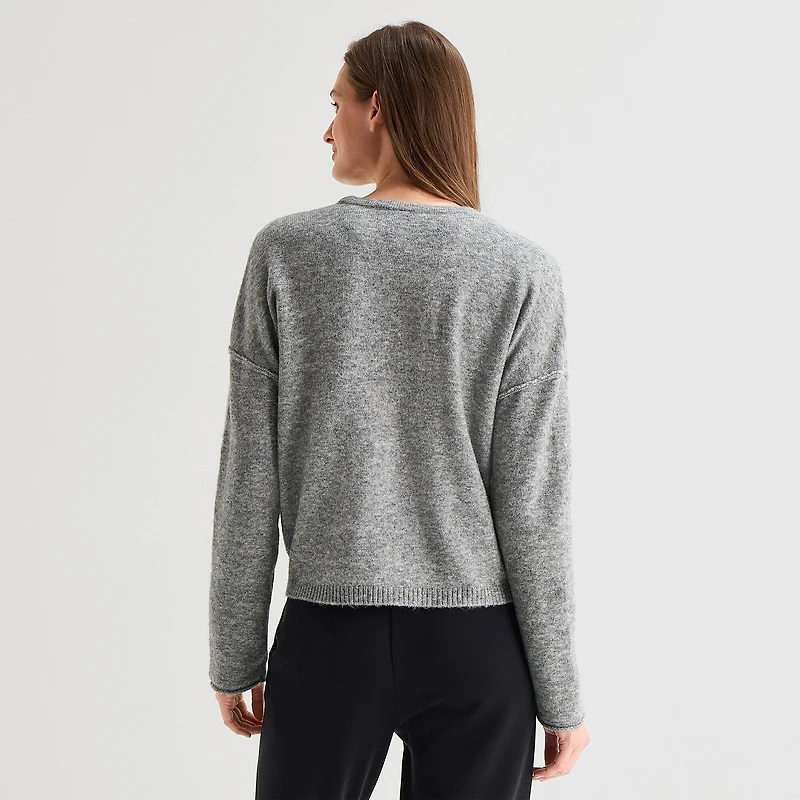 Stylus Womens Long Sleeve Button Cardigan