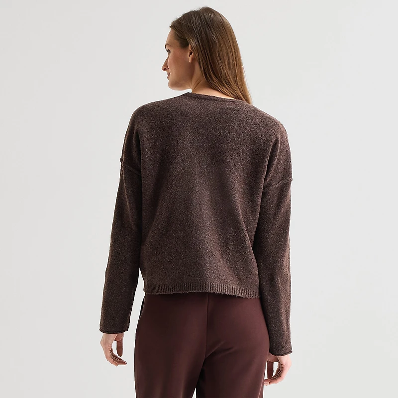 Stylus Womens Long Sleeve Button Cardigan